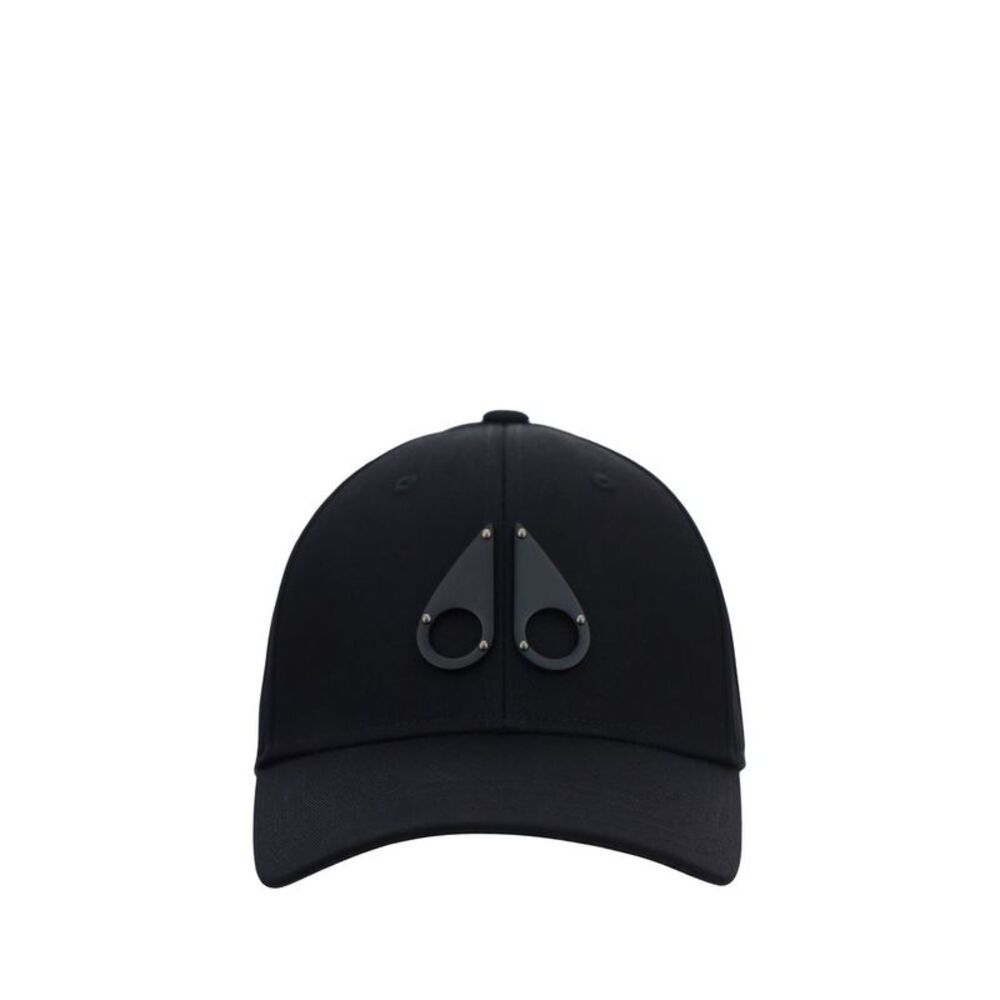 Moose Knuckles Black Cotton Cap (Baseball Men's Hat)